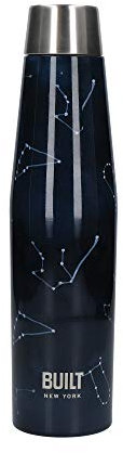 BUILT Apex - Bouteille Isotherme avec Bouchon Hermétique, 100% Réutilisable, Sans BPA, Gourde en Acier Inoxydable 18/10, 540 ml, Motif Galaxy