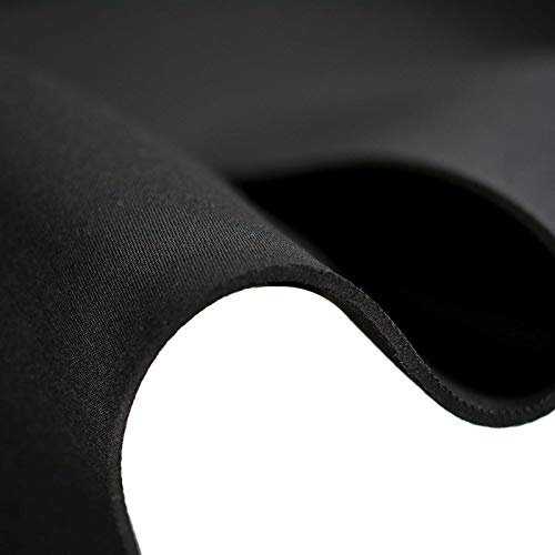 0,5m Neopren-Stoff Doubleface 6,5mm Stretch 135cm breit Meterware Farbwahl, Farbe:schwarz-schwarz