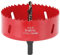 Scie cloche bimétallique HSS 100 mm, finition rouge, profondeur de coupe de 30 mm pour planches de bois, tôle de métal souple, cloison sèche et plastique