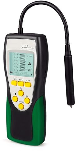KFZ Bremsflüssigkeitstester für DOT3 DOT4 DOT5.1, 2.2 Hintergrundbeleuchtung LCD Bildschirm Bremsflüssigkeit Messgerät Auto mit 250 mm Hochempfindlicher Sonde