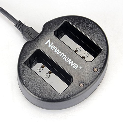 Newmowa Dual USB Charger for Canon LP-E10 and Canon EOS Rebel T3, T5, T6, T7, 1100D, 1200D, 1300D, 2000D, 4000D, Kiss X50, Kiss X70(LP-E10 Dual USB Charger)