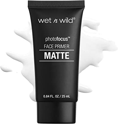 wet n wild Face Primer Photo Focus Matte Face Primer Clear, Perfect Prep & Matte Finish, Extends Makeup Wear, Weightless Hydration with Aloe Vera & Vitamin E, Cruelty-Free - Partners in Prime