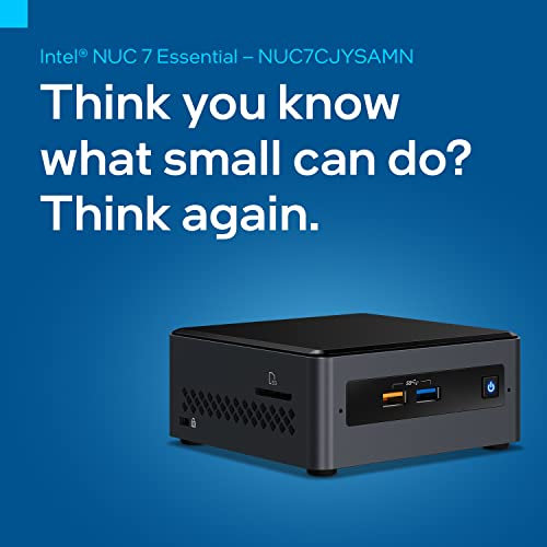 Intel NUC 7 Essential Desktop Computer Celeron J4005 Dual-core (2 Core) 2 GHz - 4 GB RAM DDR4 SDRAM - 32 GB Flash Memory Capacity - Mini PC