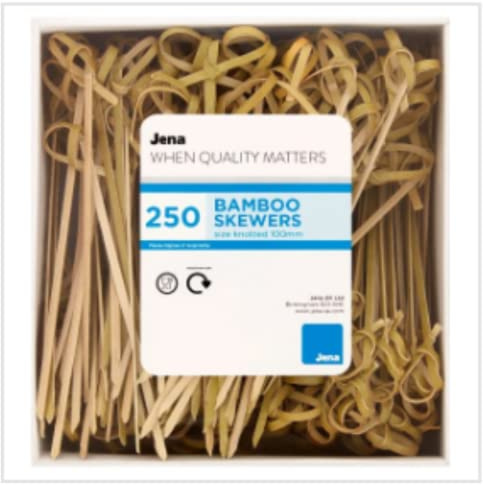JENA 250 Knotted Bamboo Skewers x Case of 20