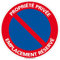 Panneau de Signalisation PVC 1 mm. Panneau Interdiction. Panneau Parking, Panneau d'information PVC. Taille au choi - Diamètre 350 mm - Propriété privée emplacement reservé -