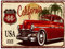Moritz Deko Blechschild California Route 66 Kalifornien 25 x 33 cm Metallschild Retro Vintage-Design zur Dekoration Wanddekoration