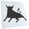Kiwistar - Autoaufkleber - Dunkelgrau - 24x18cm Stier Toro bull - Heckscheibe Auto Aufkleber wetterfest für Kfz LKW Mofa Truck - Sticker außen selbstklebend Tuning Zubehör für Fenster Fahrzeug Scheibe