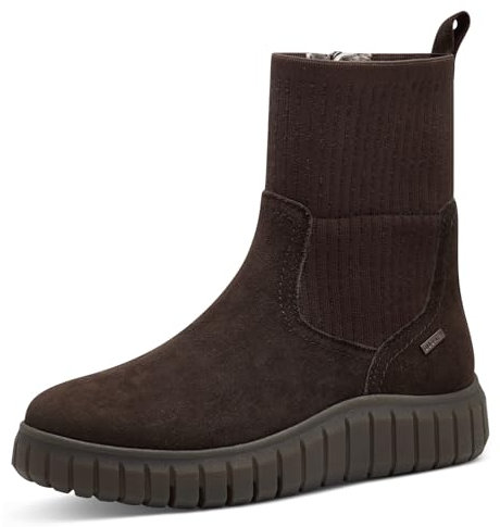 Tamaris COMFORT Damen Winterstiefel ohne Absatz mit Reißverschluss Gefüttert, Schwarz (Schwarz), 38 EU