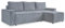 MIUFORM Sofa Cord 250 cm x 156 cm x 89 cm, Ecksofa mit Schlaffunktion und Bettkasten - Brave Dave - Couch L Form, Cord Sofa (Hellgrau)