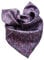 Prettystern 65cm handrolliertes Seidentuch Seidenschal mit Paisley Druck Seide Halstuch für Damen Herren 04 Violett