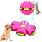 PAIKOE Interactive Dog Ball Toys, Pet UFO Magic Ball, Magic Flying Saucer Ball, Moving Bouncing Ball Pet Puzzle Toy, Funny Deformation Glowing Magic Ball Interactive Toys for Dog Cat (No Light, Pink)