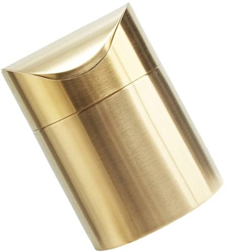 OSALADI Papelera de Escritorio Mini Cesto de Basura Dorado para Baños Cocinas y Tocador