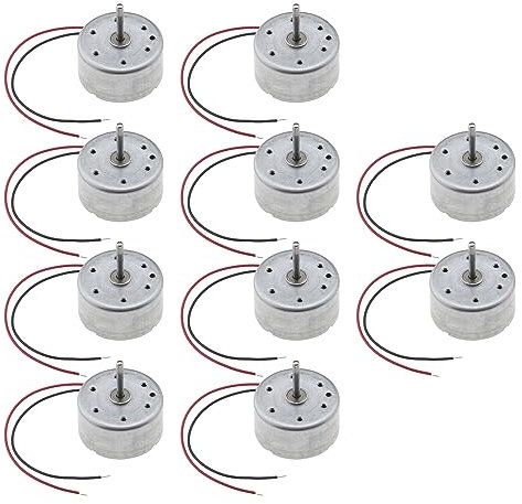 SING F LTD 10Pcs Mini Fan Motor 1730RPM DC 3V Mini Generator Motors Mini Electric Motor Accessories for Model Cars Airplanes Scientific Experiments