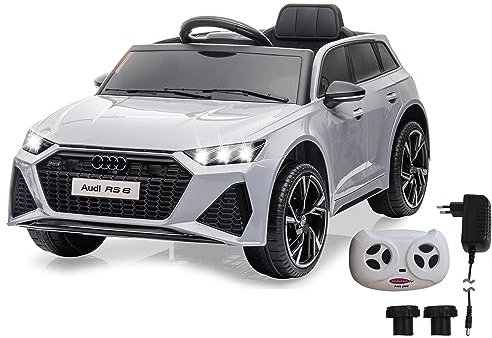 Ride-on Audi RS 6 12V 2,4GHz - 2,4GHz für Mehrspielerbetrieb, offiziell lizenziert, Softanlauf, 2 Radantrieb, Bluetooth, USB-Anschluss, Musik, Kinderfahrzeug