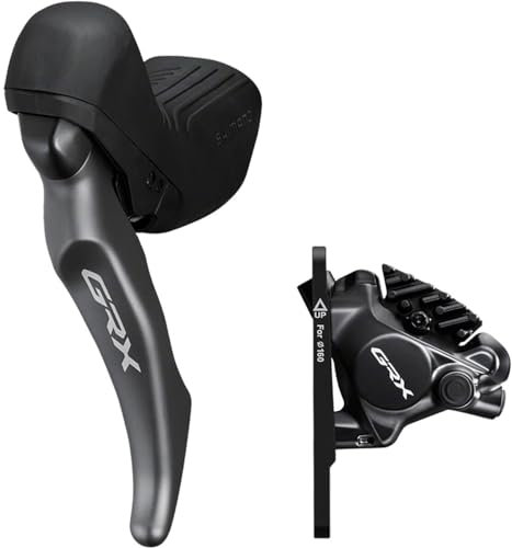SHIMANO GRX BL-RX820 Brake Lever with BR-RX820 Hydraulic Disc Brake Caliper - Left/Front, Flat Mount Caliper