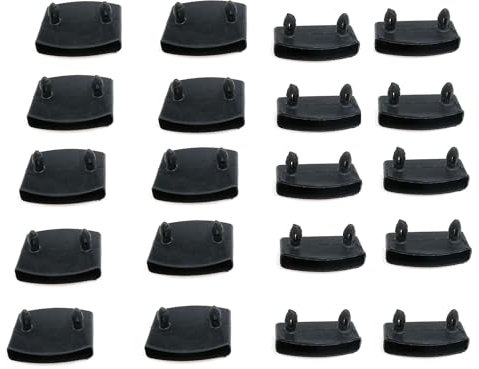 Meuey Lyot - 55 mm x 9 mm Bettlattenhalter, Ersatz-Bettlattenhalter, geeignet für Bettstützlatten (10 Mittelabdeckungen und 10 Endabdeckungen für Bettstütze) Latten Bettstützlatten