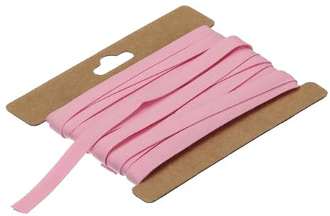 QUARKZMAN 1/4 Doppelt Gefaltetes Schrägband Baumwolle Kontinuierliches Bias Klebeband für Nähen Säumen Quilten Saum Binden Handwerk (Rosa 6 Yards)