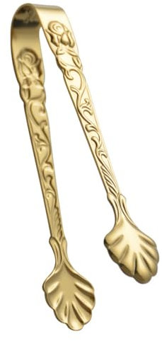 MAGICLULU Pinzas De Acero Inoxidable Para Cubitos De Hielo Y Terrones De Azúcar Clip De Rosas En Relieve Para Servir Bebidas Y Aperitivos En Bares Y Hogar