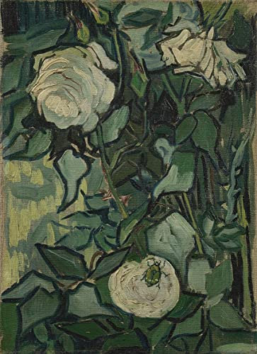 MSTECO Berühmt Leinwand Wandbild Kunstdruck Leinwand Malerei Poster Rosen von vincent van gogh für Flurdekoration 60x90cm