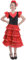 Carnavalife Vestito Fenicottero per Costume Sivigliana Ragazza e Ragazza, Vestito con Motivo a Pois, 2-14 anni (Rosso/Nero, 8 anni)