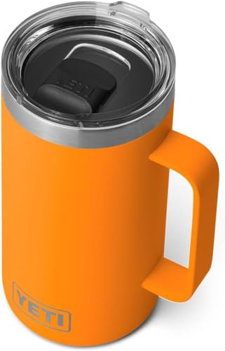 YETI Rambler Mug, Vacuum Insulated Stainless Steel Stackable Mug with Magslider Lid, King Crab, 24 oz (710 ml)