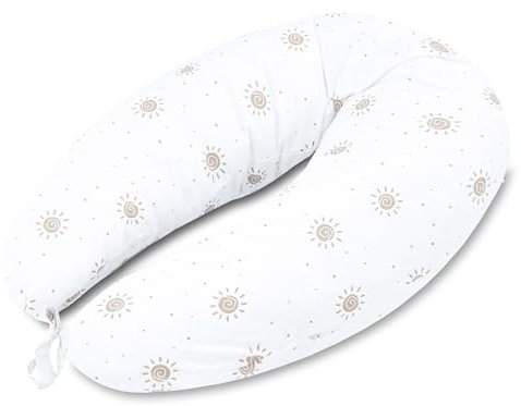 Totsy Baby Seitenschläferkissen 190 cm Komfortkissen - Schlafkissen mit Bezug Seitenschläfer Kissen Body Pillow Seitenschlafkissen mit Reißverschluss Sonne