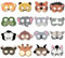 16 Stück Tiermasken, Party Animals, Dschungel Deko Geburtstag, Tiermasken Für Kinder, Dschungel Deko, Tiermasken Zum Bemalen, Tiermaske, Pferdemaske, Verkleidungskiste Für Kinder, Safari Deko