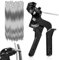 Pistola per Fascette con 100 Fascette Cavi Metalliche, Kit Pistola per Fascette in Metallo, Pinza Fascette Metalliche, Attrezzo per Fascette per Stringere Fascette Tagliate