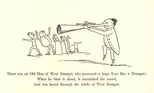 ZHAOSHAN Edward Leaars Leinwandbilder, Poster, 58 x 90 cm, ohne Rahmen, There Was an Old Man West Dumpet, Who Possessed a Large Nose Like a Trompete