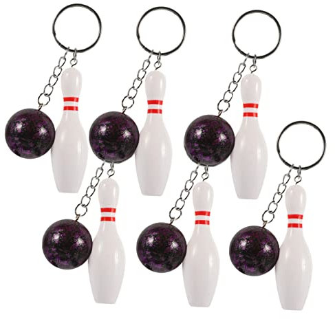 FELTECHELECTR Bowling-party- 6 Mini-bowling- Und Schlüsselanhänger Origineller Schlüsselanhänger