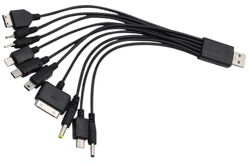 rongweiwang Cable USB Universal 10 en 1 fácil de Compatible con múltiples Dispositivos Cable de Carga Universal Cable Cargador de teléfono USB