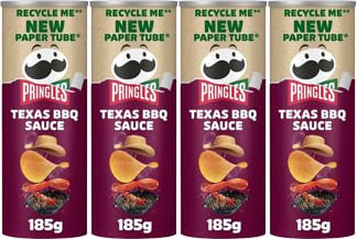 Texas BBQ Sauce Crisps, 185g, Pack of 4,Texas Bbq Crisps 185G 4x 185g,A tasty twist on a classic snack,Texas BBQ Sauce Crisps combines a tangy tomato sauce and spices flavour with the classic + 1
