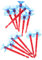 Abaodam Lot de 12 Flèches Rotatives À Ventouse en Plastique Rouge pour Jeu