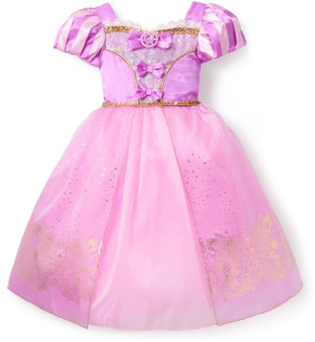 Disney Store Official Costume Raiponce pour Enfants, Raiponce, Robe de Princesse Violette pour Les fêtes, Les Jeux de rôle et Halloween, 5-6 Ans