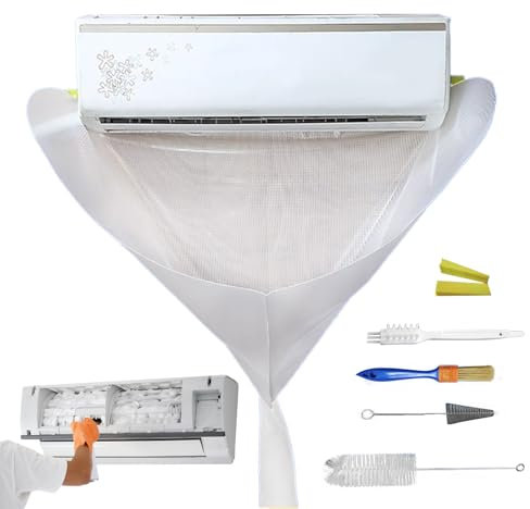 Kit de limpieza Mini Split, 1 juego de limpieza Ac Mini Split | Bolsa impermeable, protector de lavado de polvo montado en la pared para de aire acondicionado