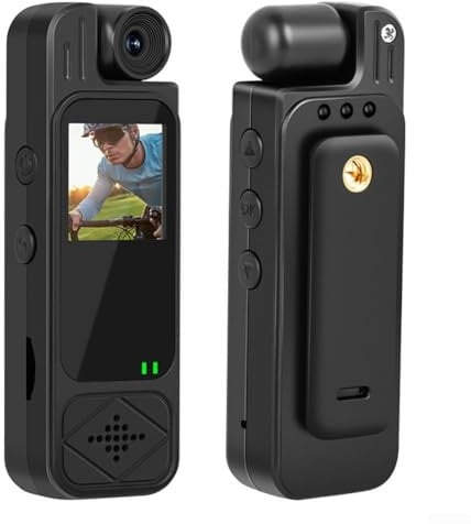 Feegow Body Camera, 1080P FHD Mini Wearable Body Portable Small Personal Camcorders, Pocket Body Cams with Clip, Sport Action Outdoor Video Recorder