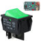 Green Power Switch Turn On/Off Button for Numatic 'Henry' Hoover Hetty James George and Other Hoover Rocker Style Vacuum Premium Spare Electronics Replacement Boat Rocker Switch AC 250V 30A