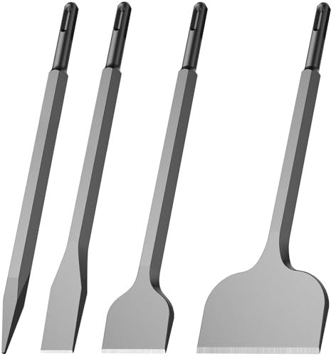 Grattoir à sol électrique SDS Plus, 4 pièces, marteau, lame remplaçable, burin, pelle for carrelage, brique, béton, outils de démontage de murs