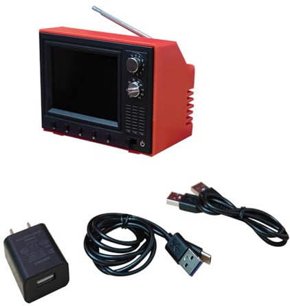 Muebles de muñeca en miniatura 1:12, reproductor de TV retro, puede reproducir video, retro, televisión, televisión, decoración de casa de muñecas