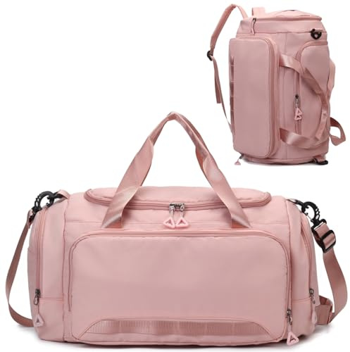 Sporttasche Damen Herren Reisetasche, SUNYBLIS Sporttaschen 40L mit Schuhfach Nassfach Sportrucksack Wasserdicht Trainingstasche mit Rucksack Weekender Handgepäck Travel Gym Tasche Duffle Bag