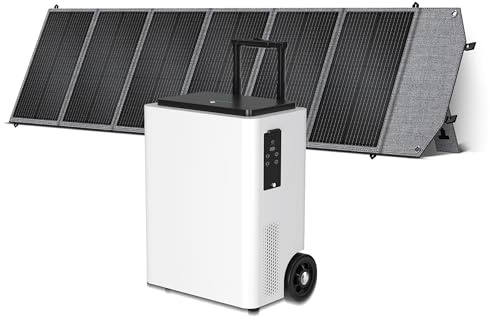 CTOLITY AP5000 (2026 Nuovo) Generatore con pannello solare 200W, stazione portatile 5120Wh con AC 5000W(6000W Pic), Centrale Elettrica Portatile per campeggio, emergenze e backup solare domestico