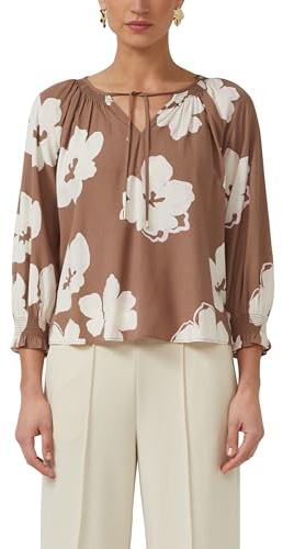 s.Oliver Gemusterte Bluse mit Raffungen