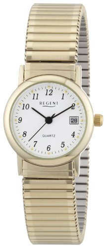 Regent Damen-Armbanduhr XS Analog Edelstahl beschichtet 12300078
