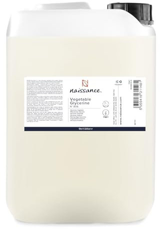 Naissance Pflanzliches Glycerin (Glyzerin/Glycerol) (Nr. 806) 5 Liter - Flüssig, Eur. Ph. Qualität, Vegan, Parfümfrei, Gentechnikfrei