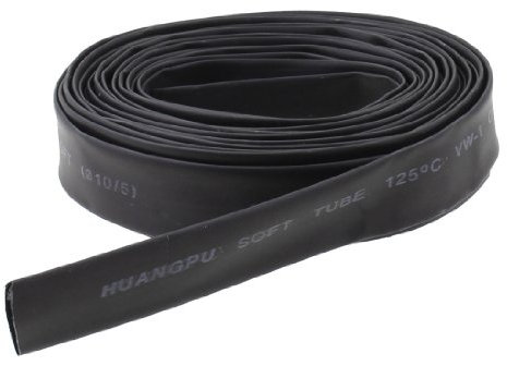 sourcingmap Black 10mm Dia 2:1 Heat Shrink Tubing Shrinkable Tube Wire Wrap 5M