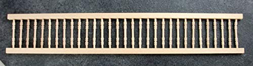 Melody Jane Dolls House Miniature Fixtures Fittings 1:12 Scale Natural Wood Porch Railing Round