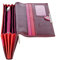 VISCONTI ® Portafoglio Donna Vera Pelle con protezione RFID - XL 18 x 9 cm - Porta Carte di Credito con Portamonete Borsellino Portafogli Porta Banconote -COLORADO - Prugna/Plum