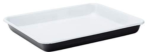Utopia F50023 Eagle Enamel Baking Tray, 11, 28 cm, Enamel Black (Pack of 6)