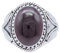 mantraroma Ring Silber 925 Damen Granat Edelstein rot ausgefallen verspielt