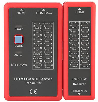 Akozon HDMI Tester HDMI Portable Hochauflösendes Kabeltester Checker NF-622 LED-Anzeige zur Überprüfung der Störung,kurz,offen,Cross-Status von HDMI-Kabel und HD-Draht-Test Ideal für die Fehlersuche